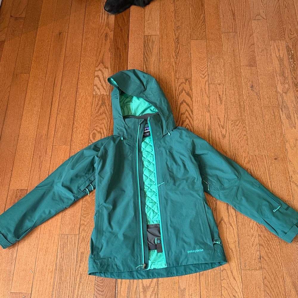 Patagonia women’s insulated ski/snowboard jacket green